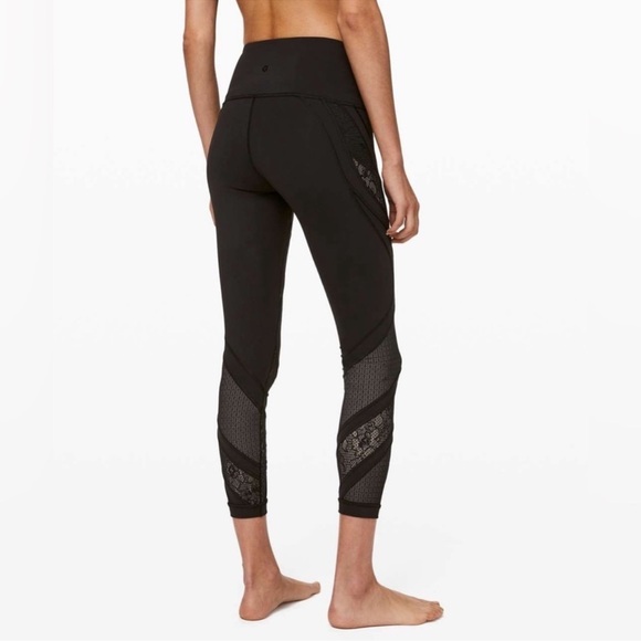 Lululemon Wunder Under High Rise Tight 25” Lace Black xx. - Picture 6 of 16